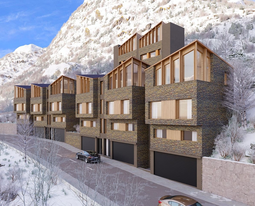 Renders para promoción viviendas obra nueva Canillo - Andorra_2